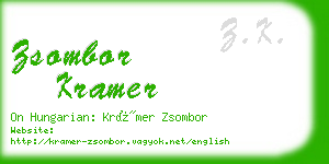 zsombor kramer business card